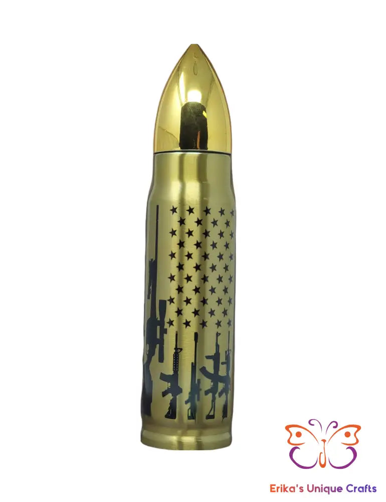American Gun Flag Bullet Thermos - Erikas Crafts