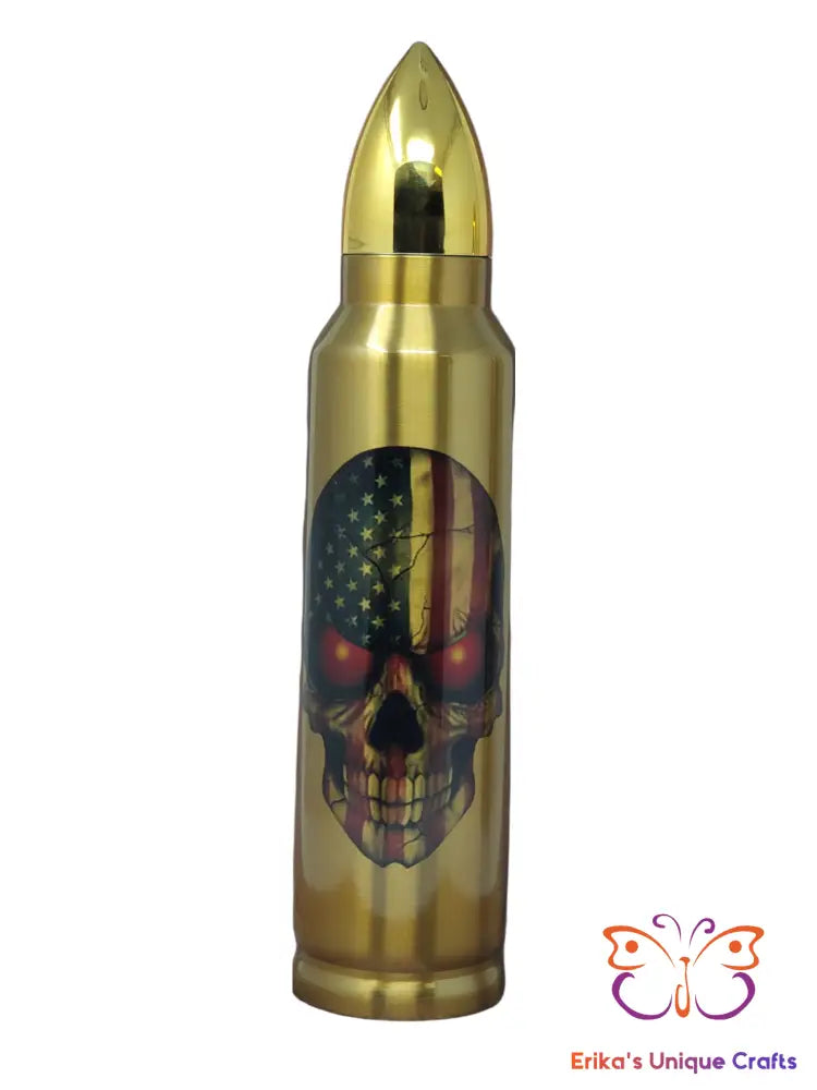 American Skull Bullet Thermos - Erikas Crafts