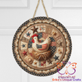 Americana Chicken  Metal Door Sign