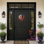 Fall Owl Metal Door Sign