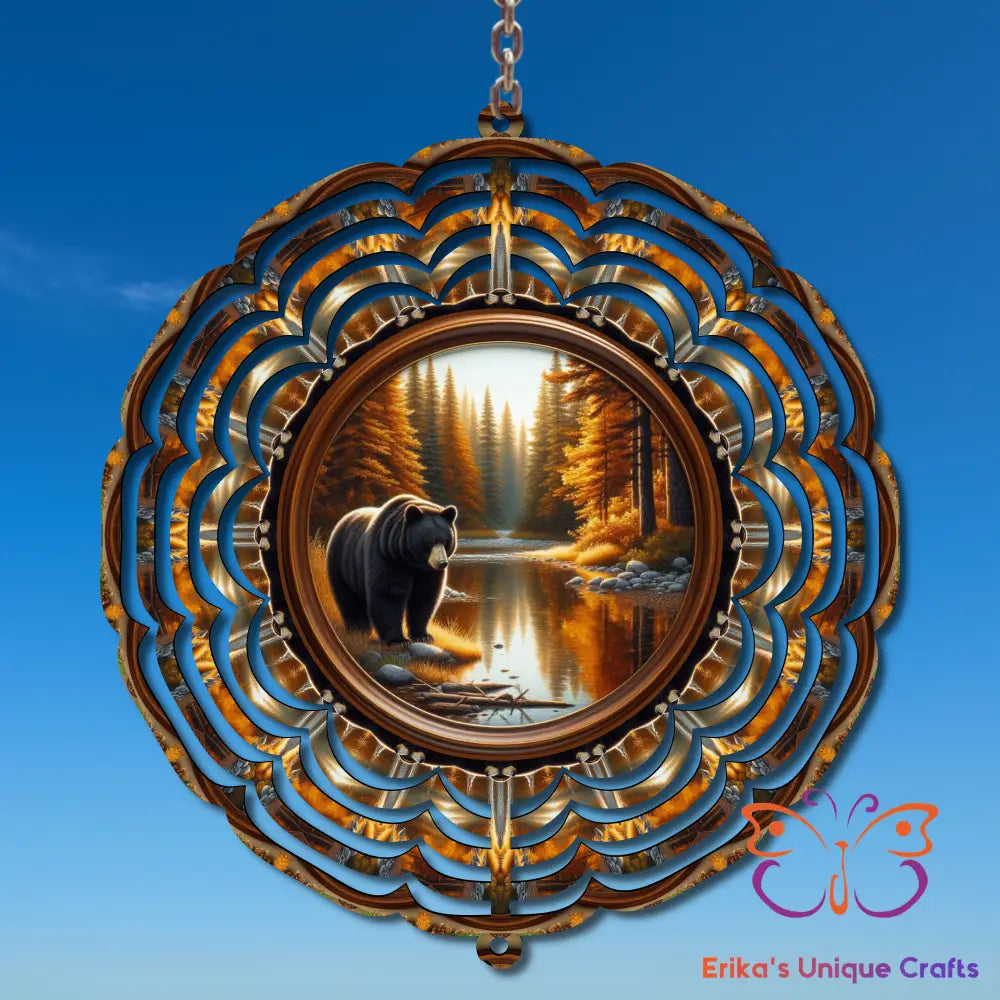 Autumn Bear Wind Spinner Wind Spinner