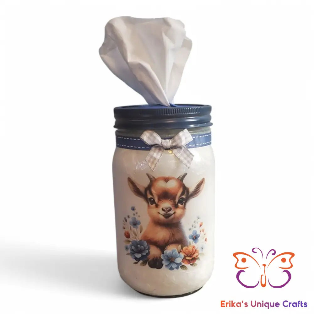 Baby Goat Mason Jar 32 Oz Tissue Dispenser Mason Jar