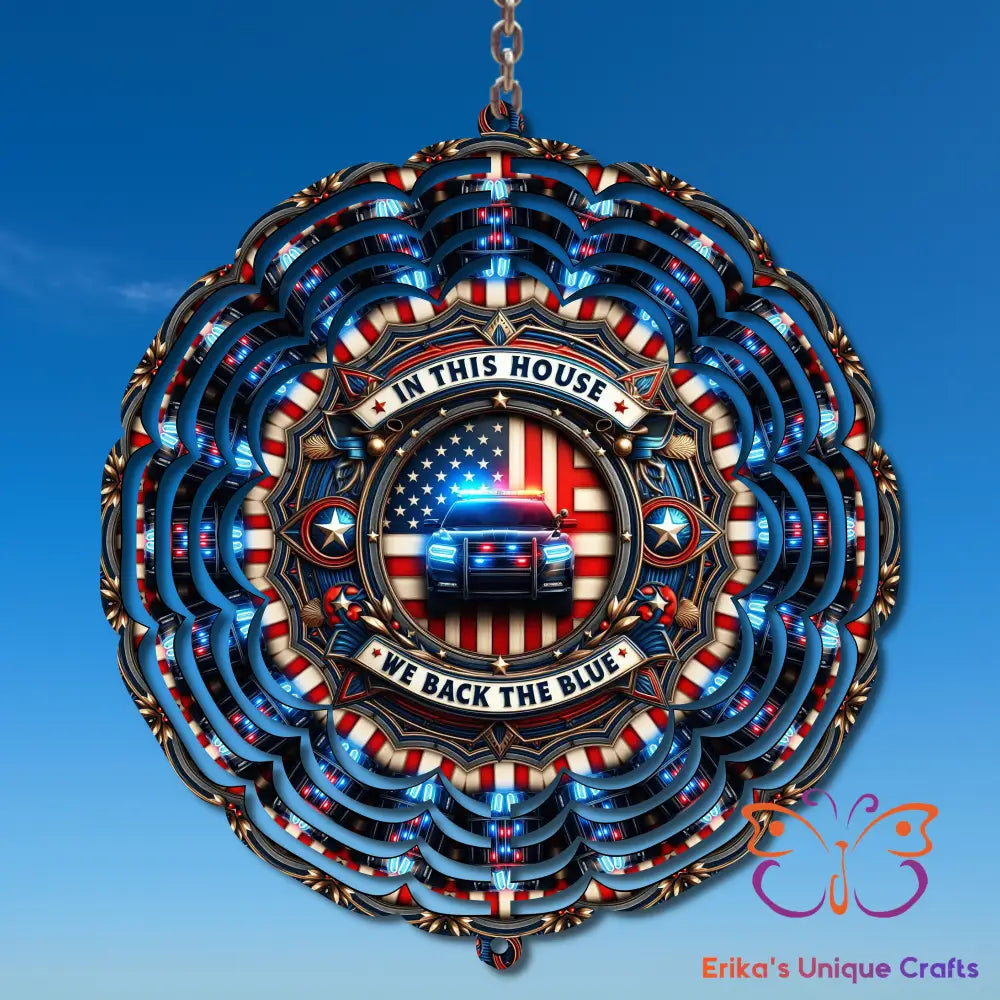 Back The Blue Wind Spinner Wind Spinner