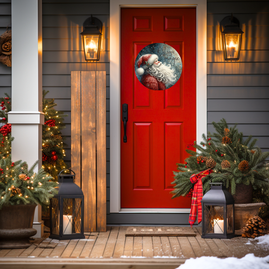 Believe In The Magic Round Hanging Door Sign - Door Sign