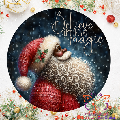 Believe In The Magic 2 Round Hanging Door Sign