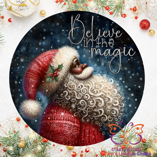 Believe In The Magic 2 Round Hanging Door Sign