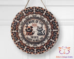 Beware of the Dog Round Hanging Door Sign Door Sign