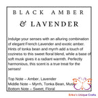 Black Amber & Lavender Gel Air Freshener Gel Air Freshener
