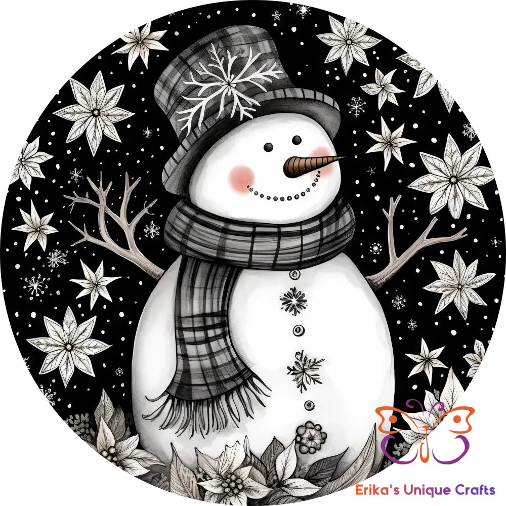 Black and White Round Hanging Door Sign Door Sign