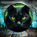 Black Cat Round Hanging Door Sign Door Sign