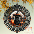 Black Halloween Cat Wind Spinner Wind Spinner