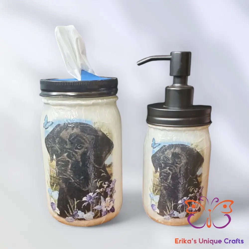 Black Lab Mason Jar Mason Jar