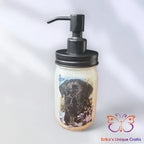 Black Lab Mason Jar Soap Dispenser Mason Jar