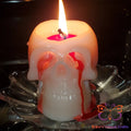 Bleeding Skull Beeswax Candle - Erikas Crafts
