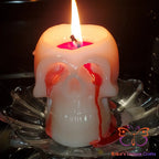 Bleeding Skull Beeswax Candle - Erikas Crafts