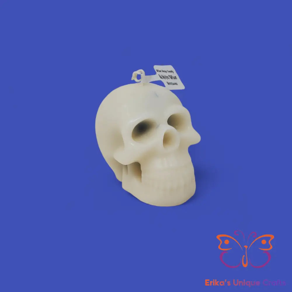 Bleeding Skull Candles Blue Raspberry Candy/White & Blue Candles