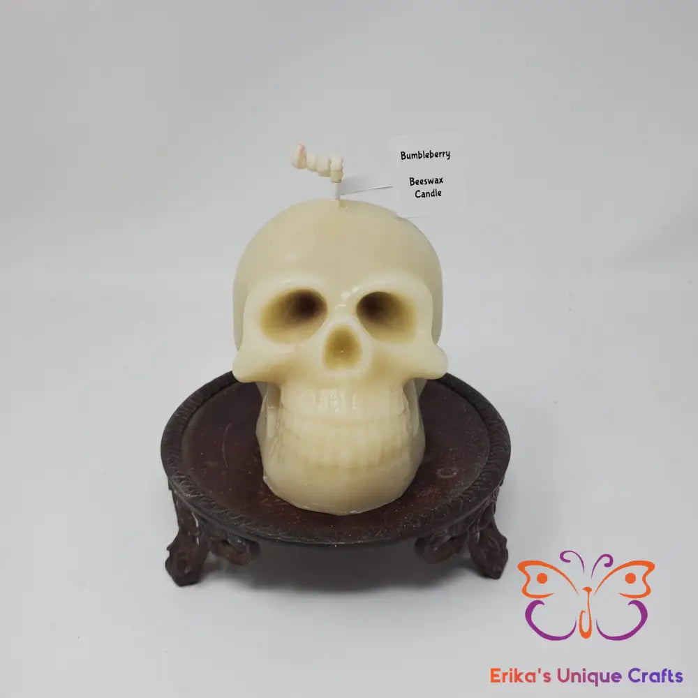 Bleeding Skull Candles Bumbleberry/White & Red/Beeswax Candles