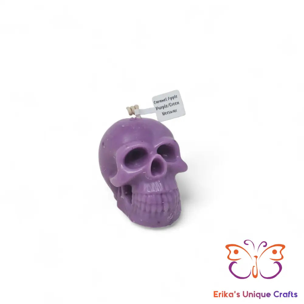 Bleeding Skull Candles Caramel Apple/Purple & Green Candles