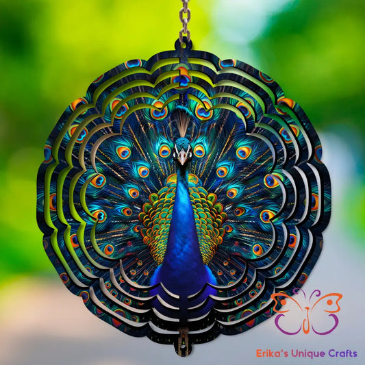 Blue Peacock Wind Spinner Wind Spinner