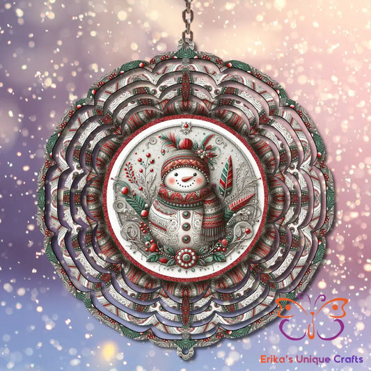 BOHO Snowman Wind Spinner Wind Spinner