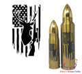 Buck Rifle Flag Bullet Thermos Tumbler Bullet Thermos