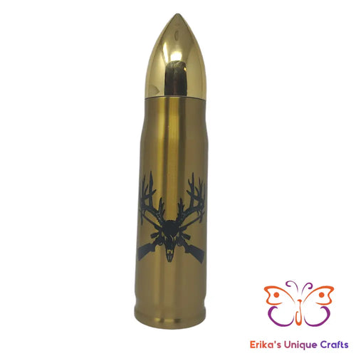 Buck Skull X Bones Bullet Thermos - Erikas Crafts