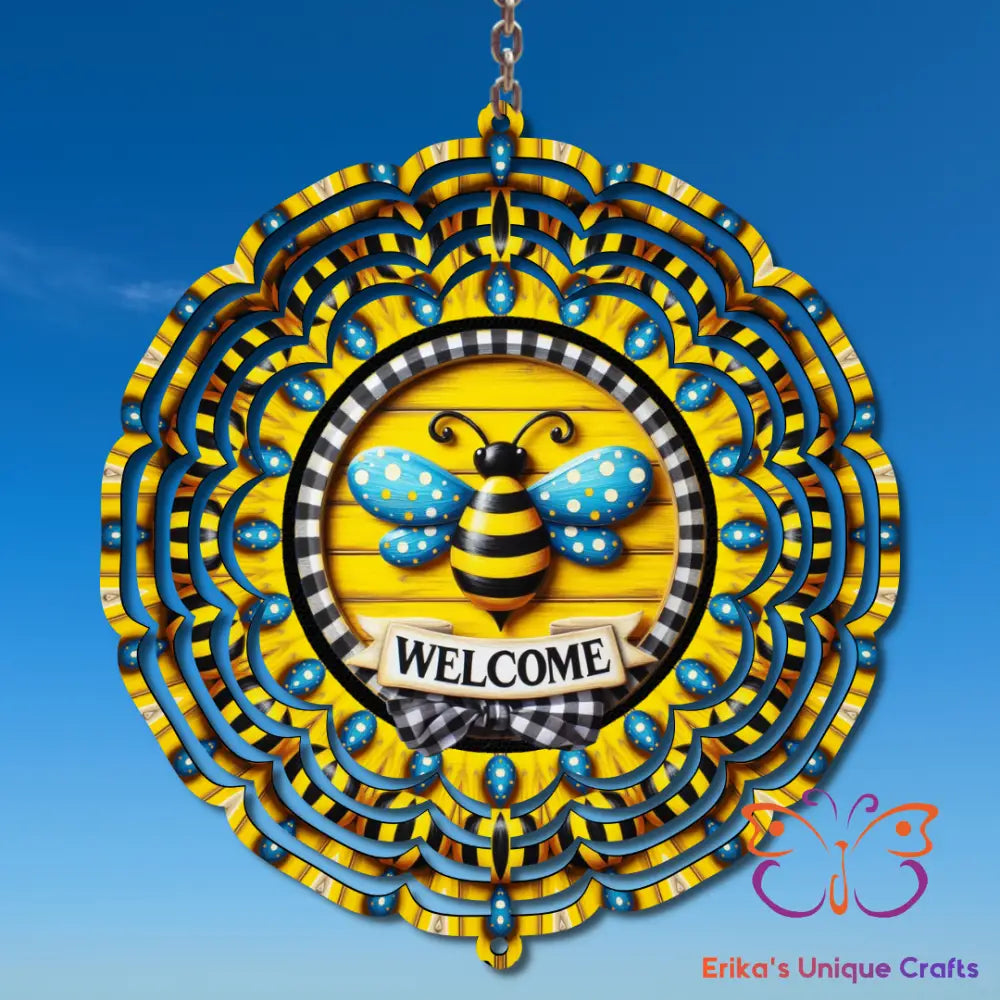 Bumblebee Welcome Wind Spinner Wind Spinner
