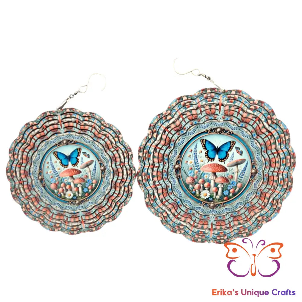 Butterflies and Mushrooms Wind Spinner Wind Spinner