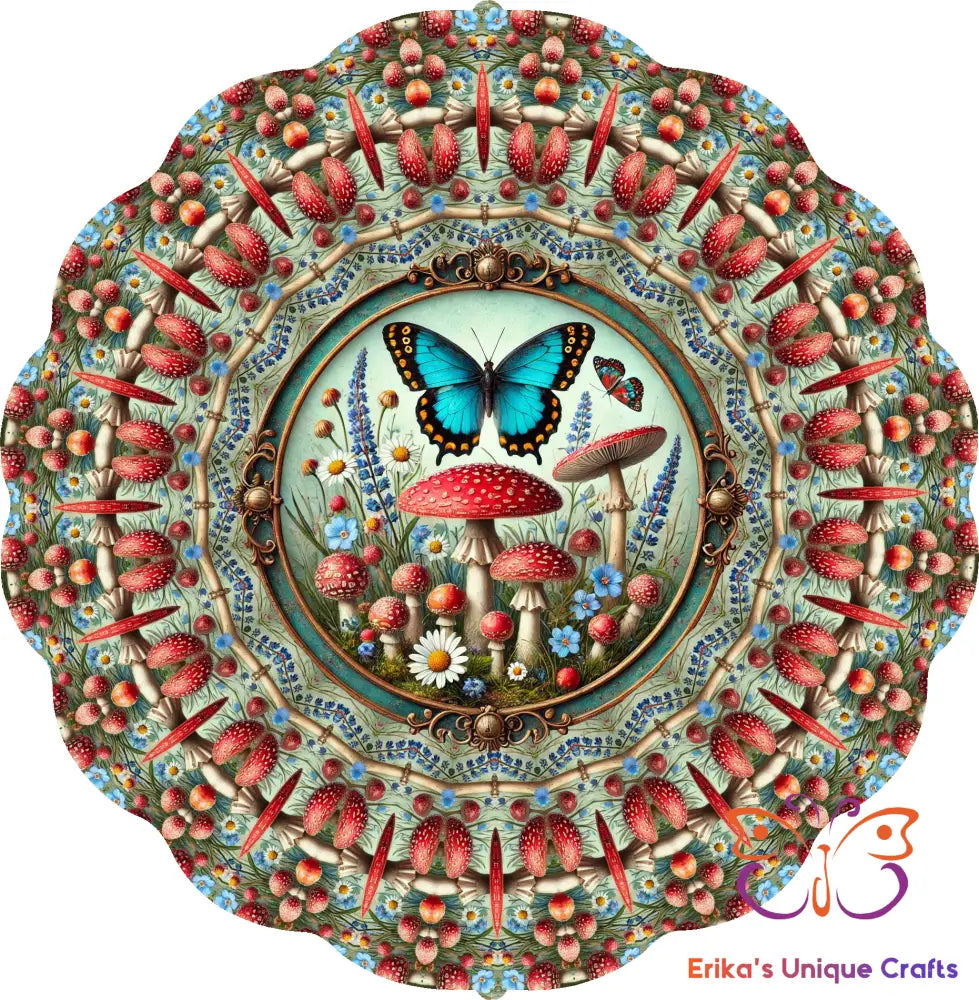 Butterflies and Mushrooms Wind Spinner Wind Spinner