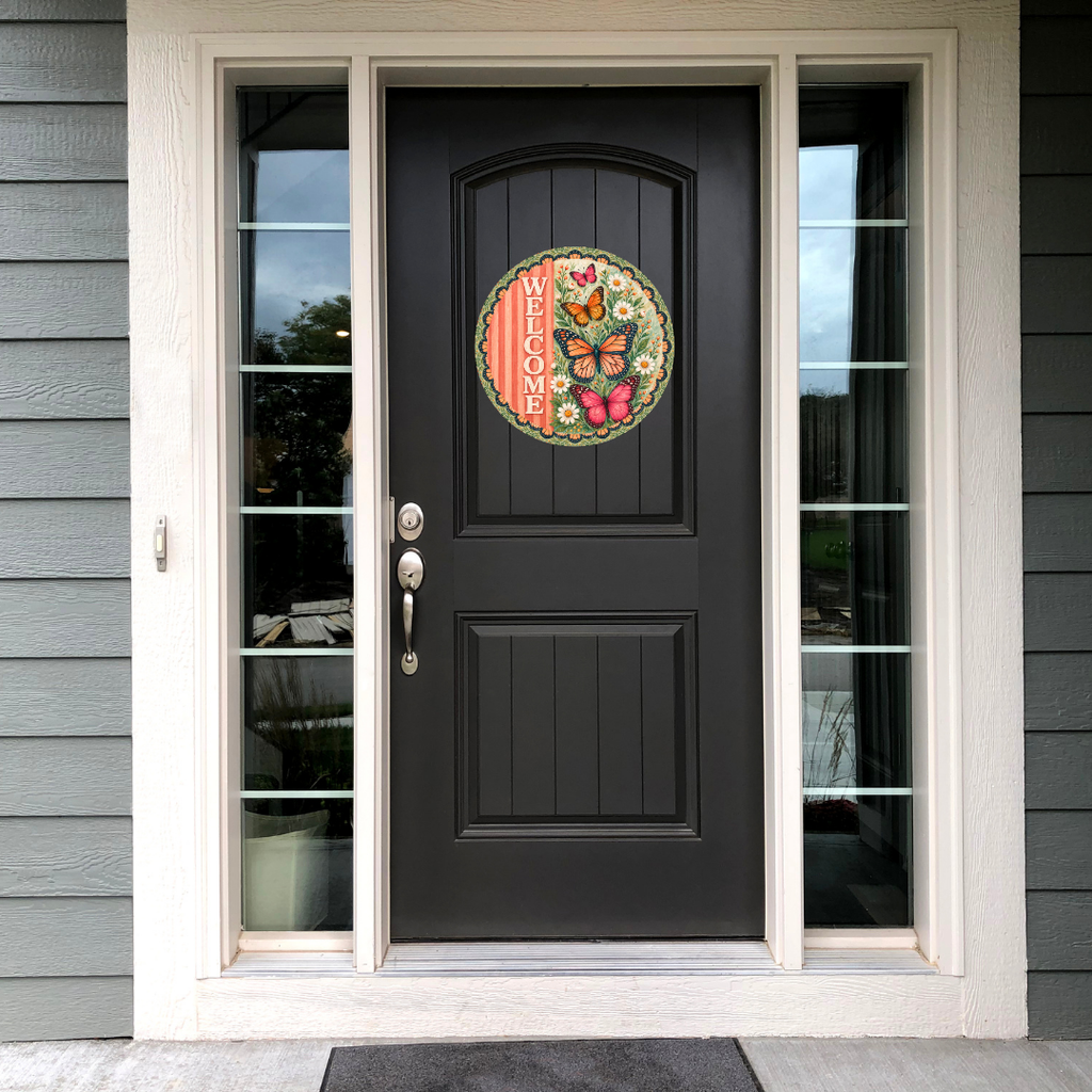 Butterfly Welcome Door Sign - Door Sign