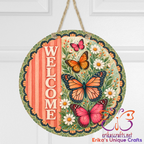 Butterfly Welcome Door Sign - Door Sign