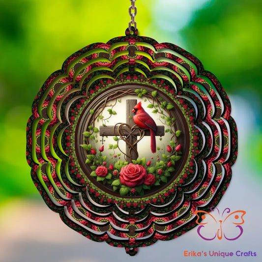 Cardinal and Cross Wind Spinner Wind Spinner