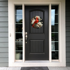 Cardinal and White Flowers Door Sign