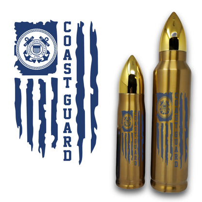 Coast Guard Distressed Flag Bullet Thermos Tumbler - Bullet