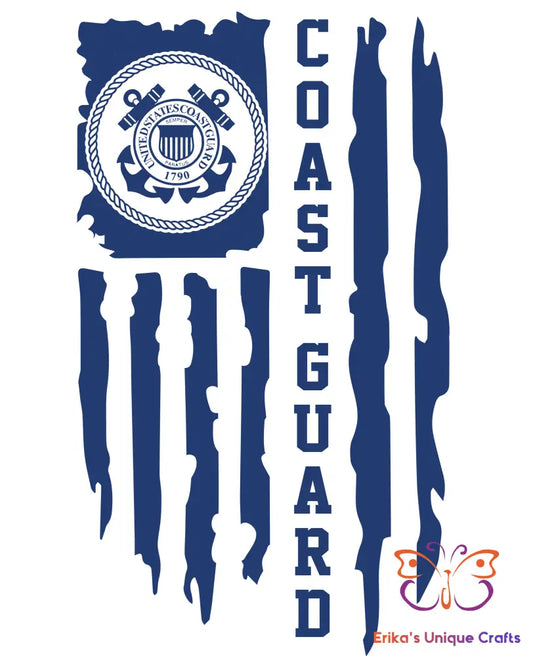 Coast Guard Distressed Flag Bullet Thermos Tumbler Bullet Thermos