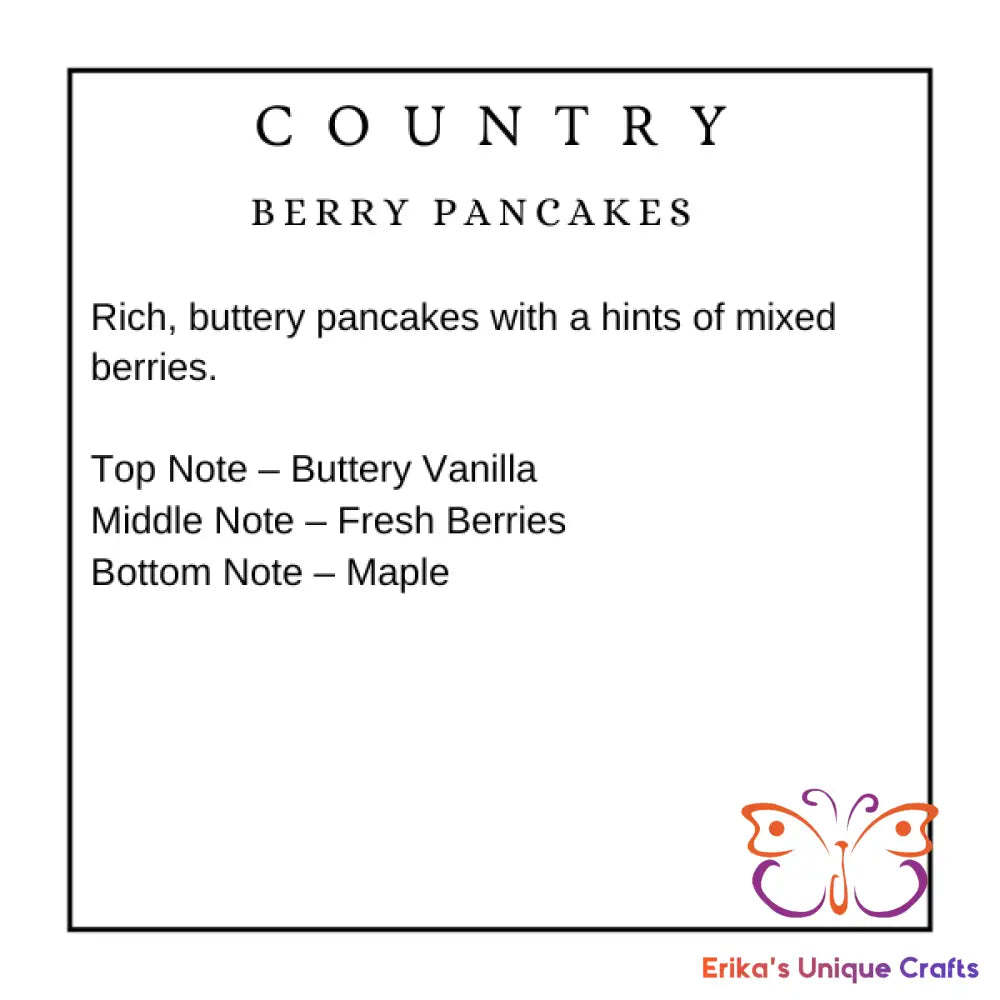 Country Berry Pancake Melt Jar Wax Melt Jar