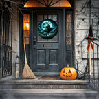 Crawling Skeleton Glow In The Dark Metal Door Sign