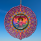 Crazy Bitch Wind Spinner - 10 Inch - Wind Spinner