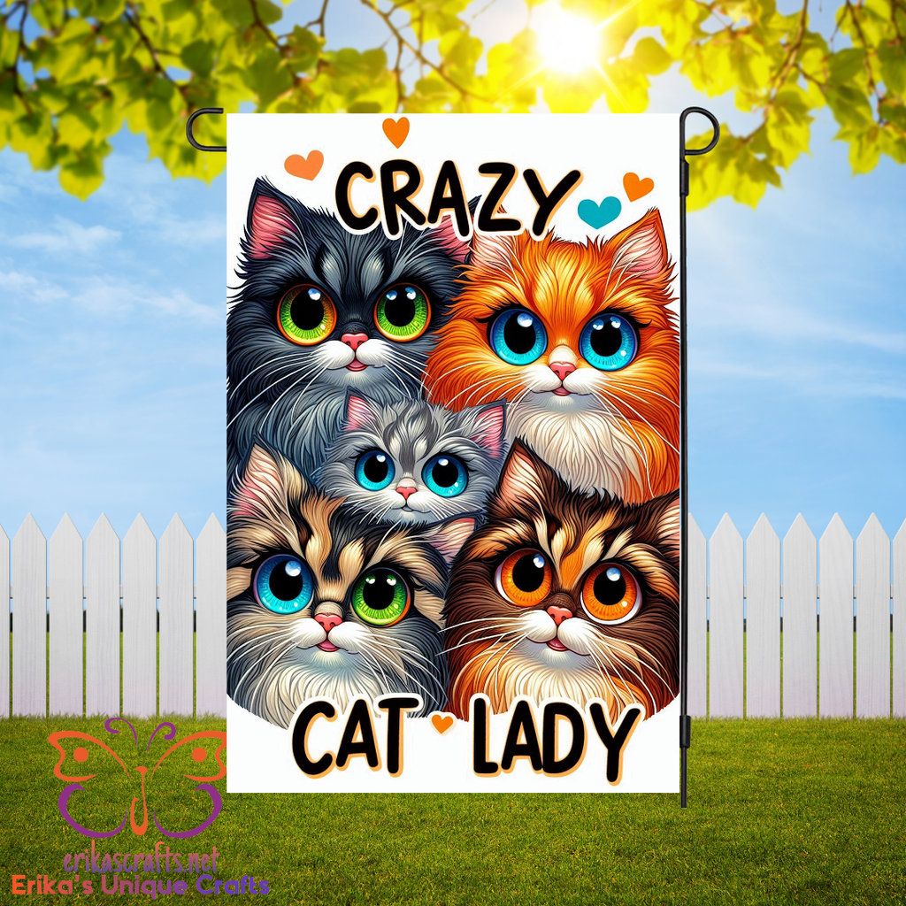 Crazy Cat Lady Garden Flag