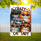 Crazy Cat Lady Garden Flag