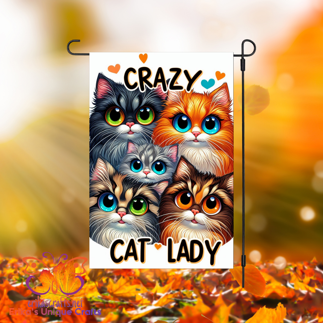 Crazy Cat Lady Garden Flag