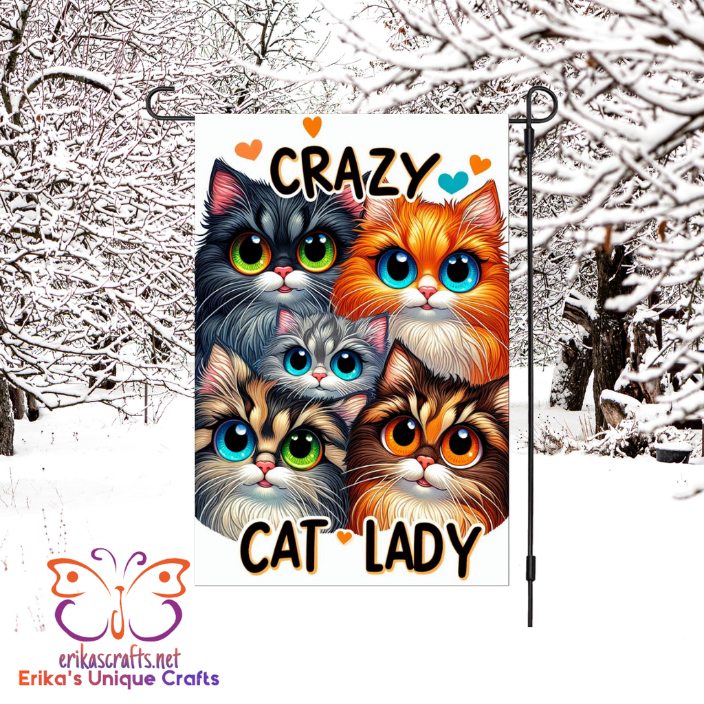 Crazy Cat Lady Garden Flag