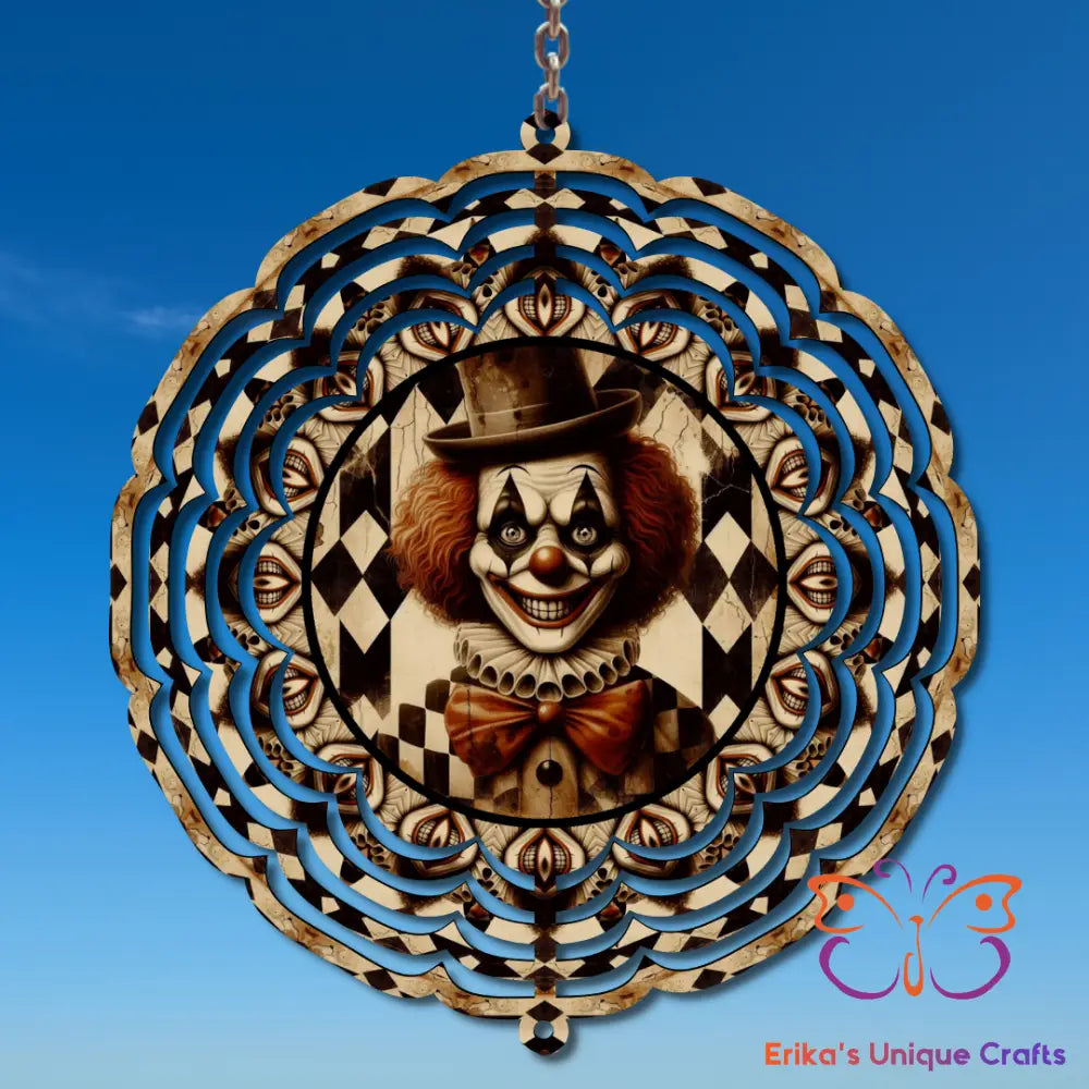 Creepy Clown Wind Spinner Wind Spinner