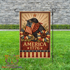 Primitive Crow American 1776 Garden Flag - Garden Flag