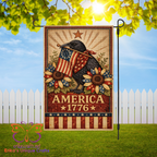 Primitive Crow American 1776 Garden Flag - Garden Flag