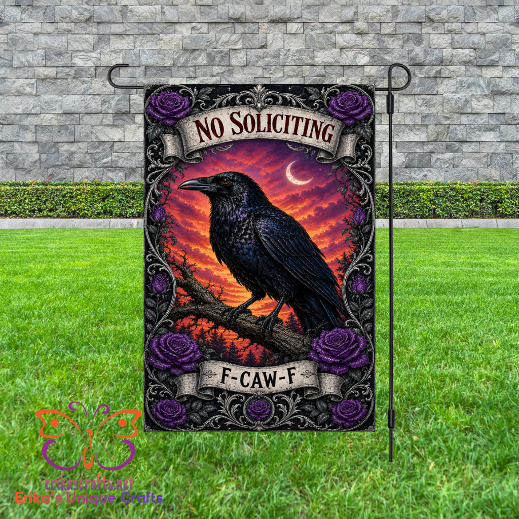 No Soliciting F-CAW-F Garden Flag