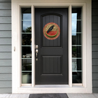 Rustic Crow and Watermelon Metal Door Sign