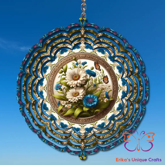 Daisies and Cornflowers Wind Spinner Wind Spinner