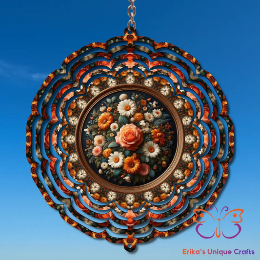 Dark Floral Wind Spinner Wind Spinner