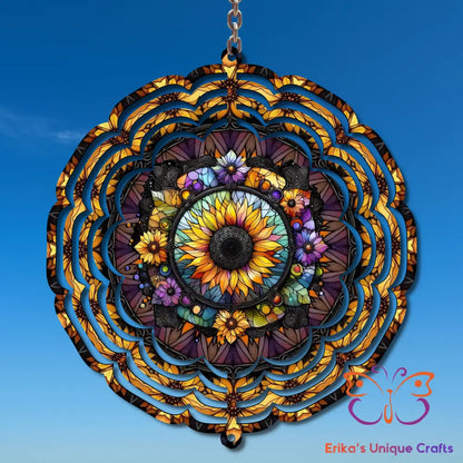 Dark Sunflower Wind Spinner Wind Spinner